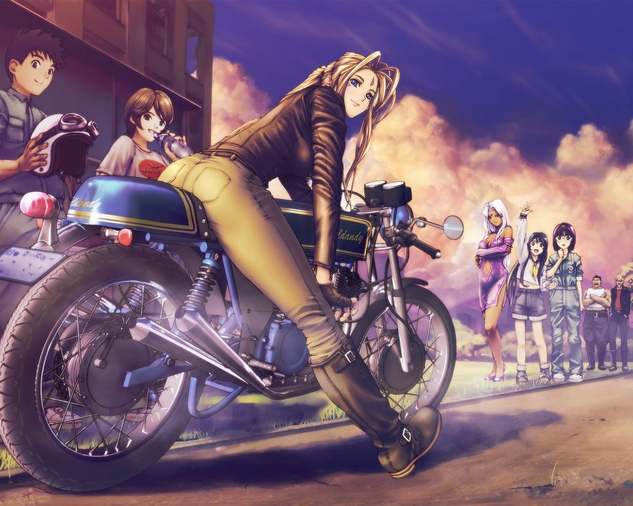 Anime Girl On Bike - Oh My Goddess , HD Wallpaper & Backgrounds