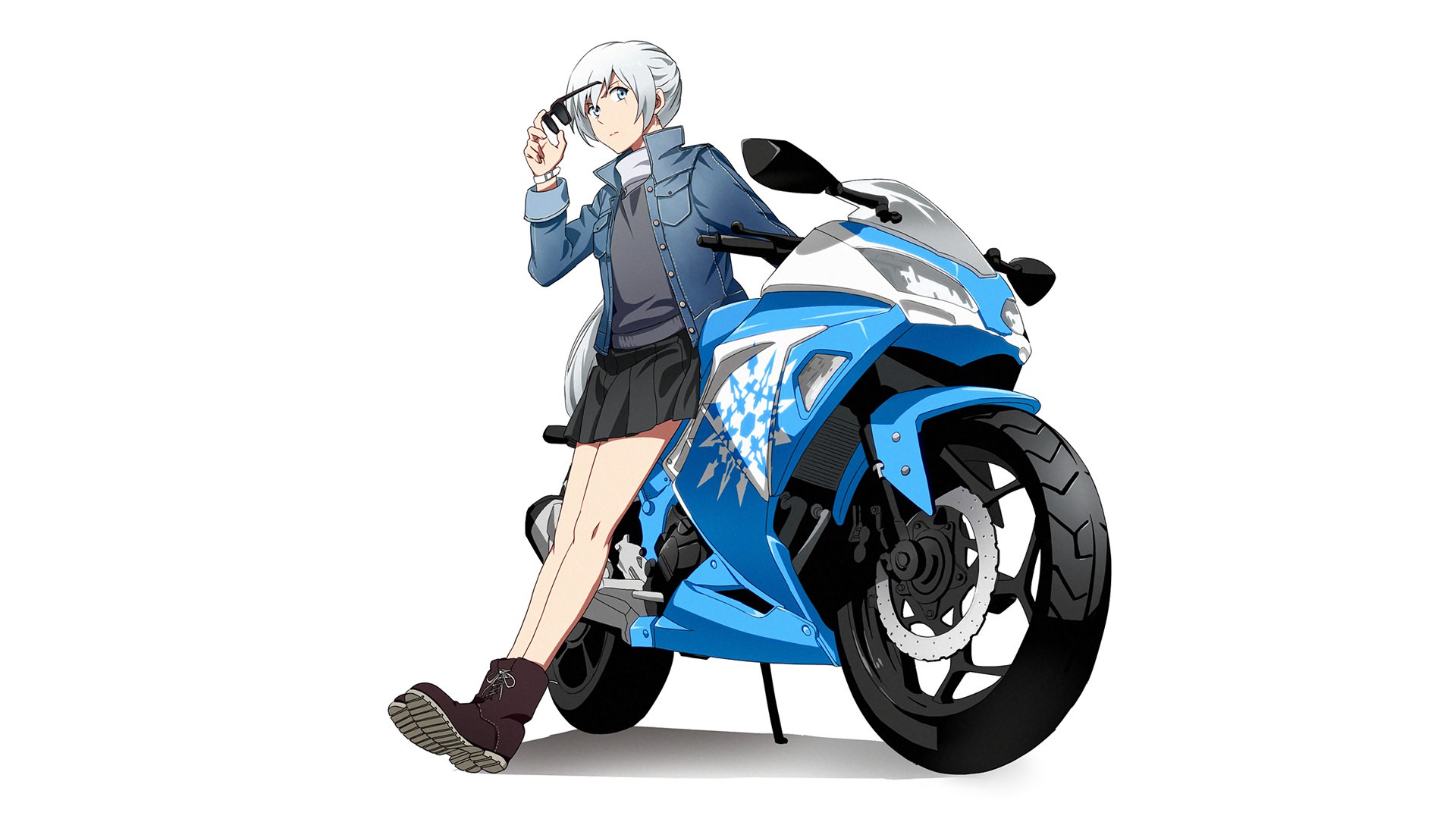 Girl On Motorcycle Wallpaper - Rwby Motorcycle , HD Wallpaper & Backgrounds