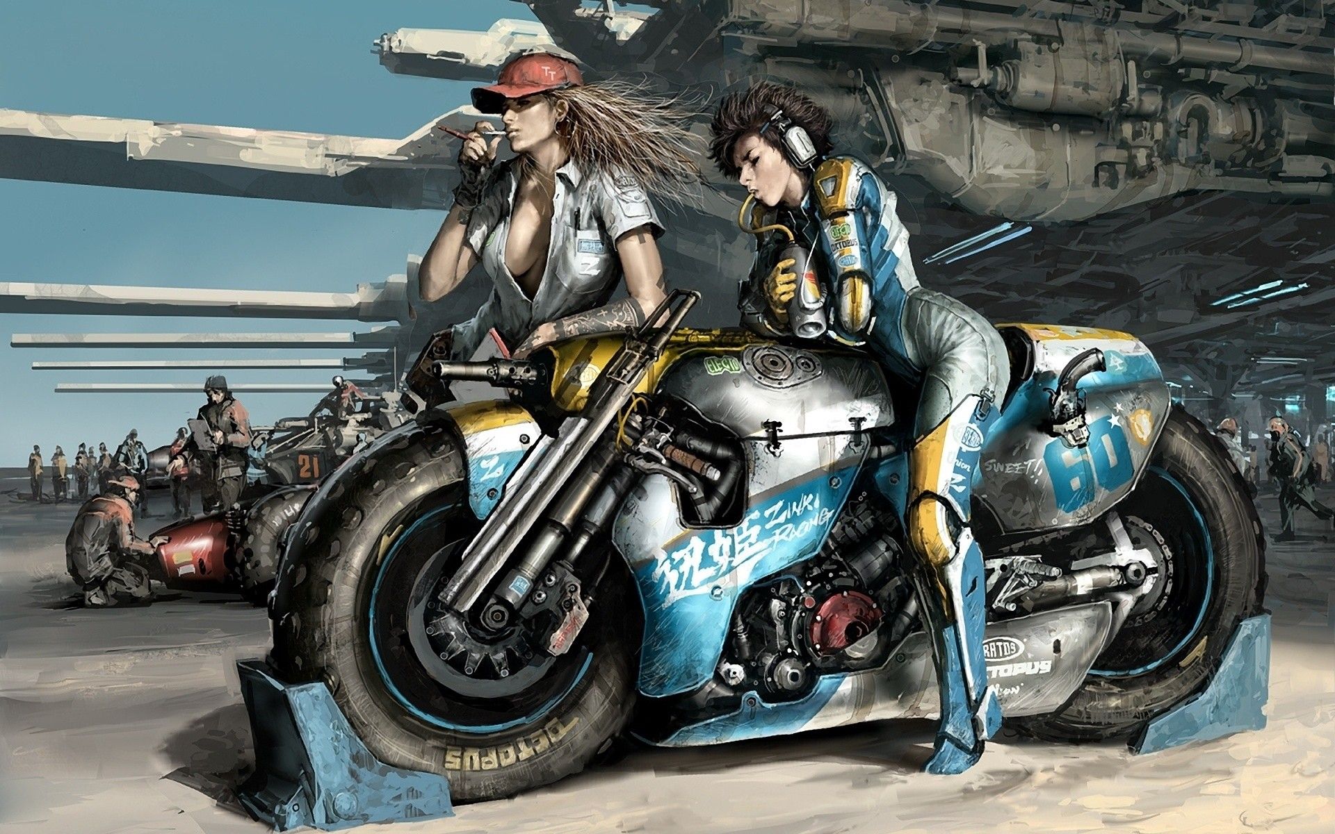 Rwby Weiss Sport Bike Anime Girl Wallpaper - Cafe Racer , HD Wallpaper & Backgrounds