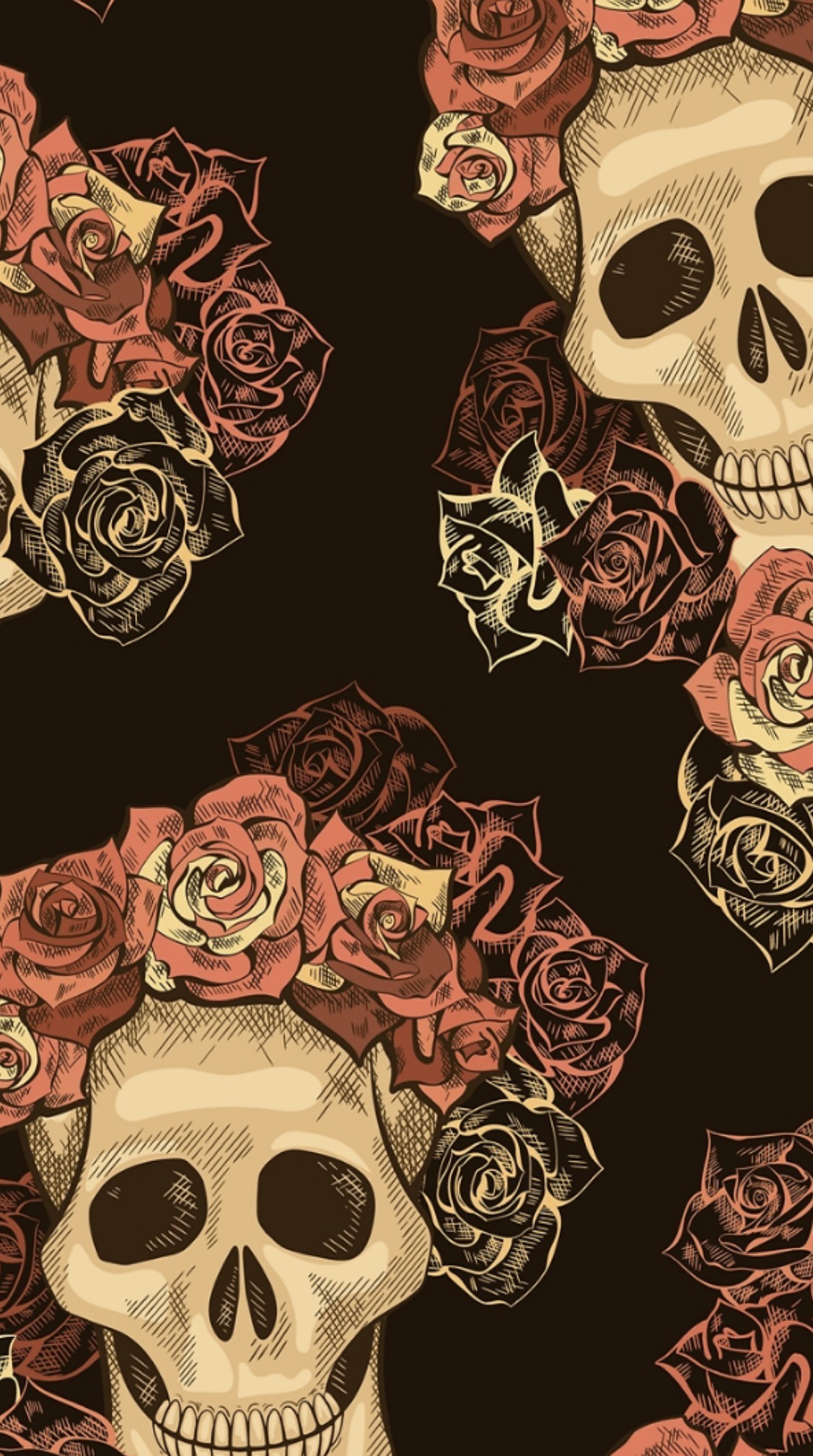 Day Of The Dead Tileable Pattern , HD Wallpaper & Backgrounds