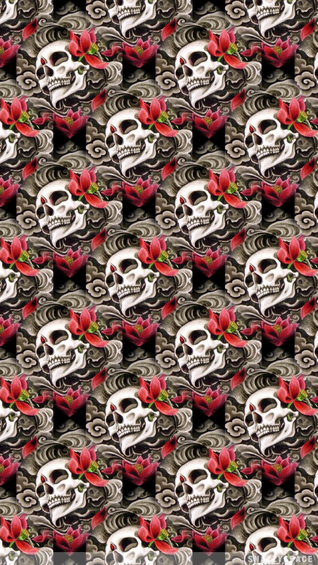 Flower Skulls Iphone Wallpaper - Mask , HD Wallpaper & Backgrounds