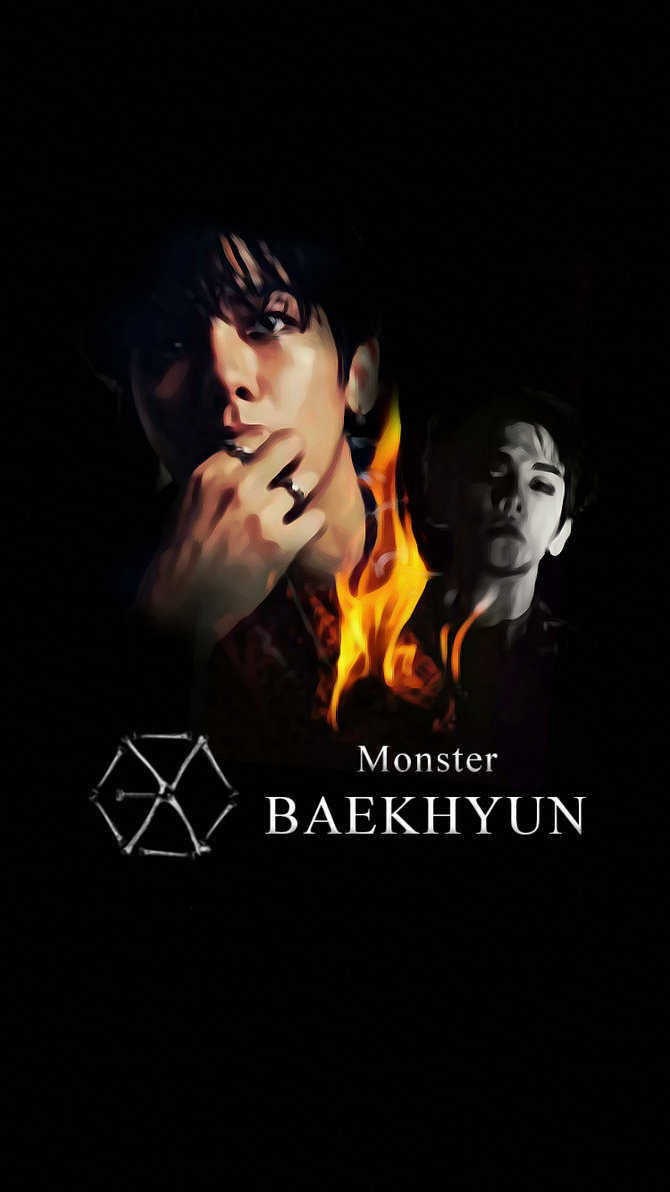 Exo - Byun Baekhyun Wallpaper Hd Monster , HD Wallpaper & Backgrounds