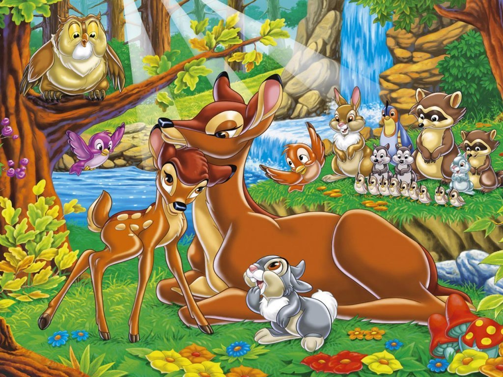 Bambi And Thumper - Bambi Y Sus Amigas , HD Wallpaper & Backgrounds