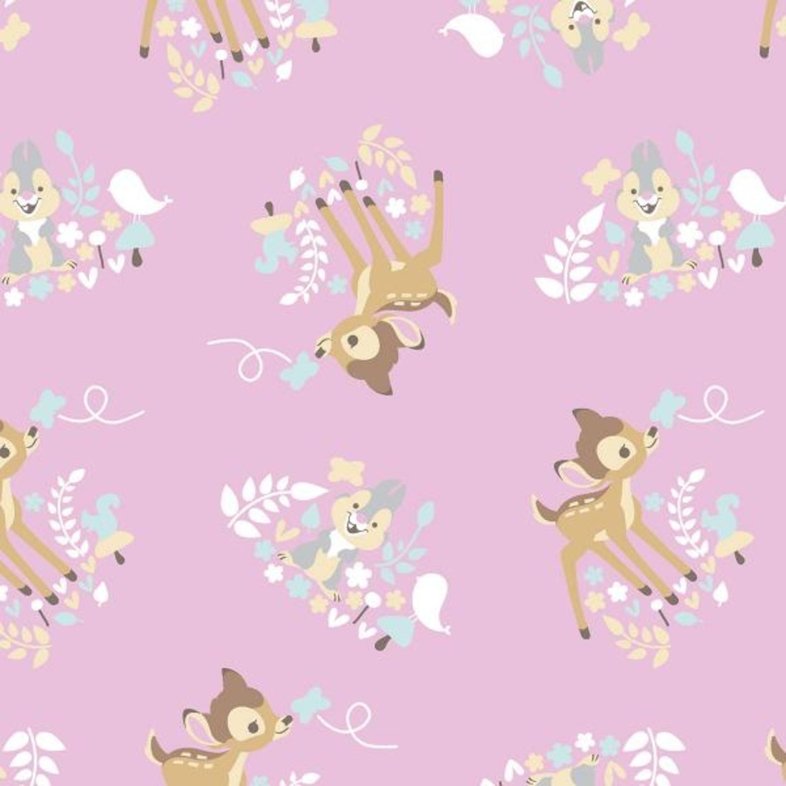Nutex Fabric Disney S Bambi Amp Thumper Fabric - Disney Bambi Fabric , HD Wallpaper & Backgrounds