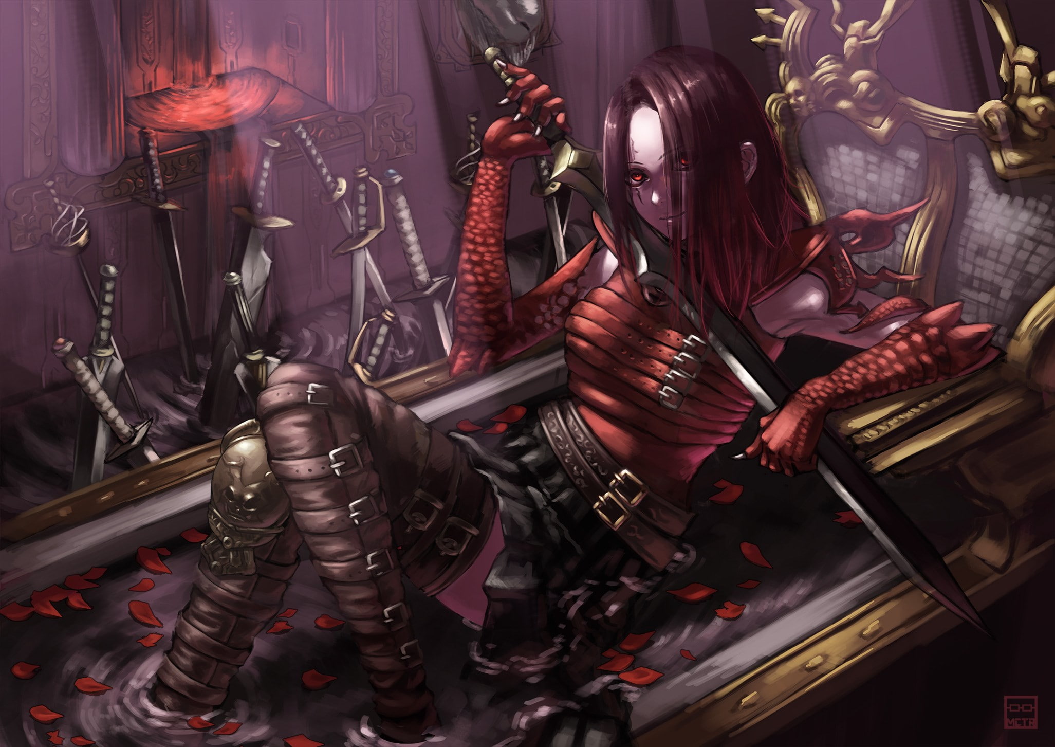 Rage Of Bahamut Genesis - Warrior Fantasy Girl Art , HD Wallpaper & Backgrounds