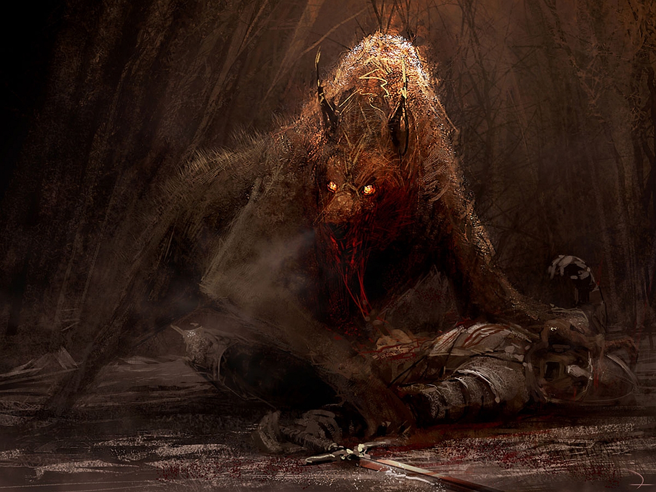Hell Hound - Werewolf Ripping Out Throat , HD Wallpaper & Backgrounds