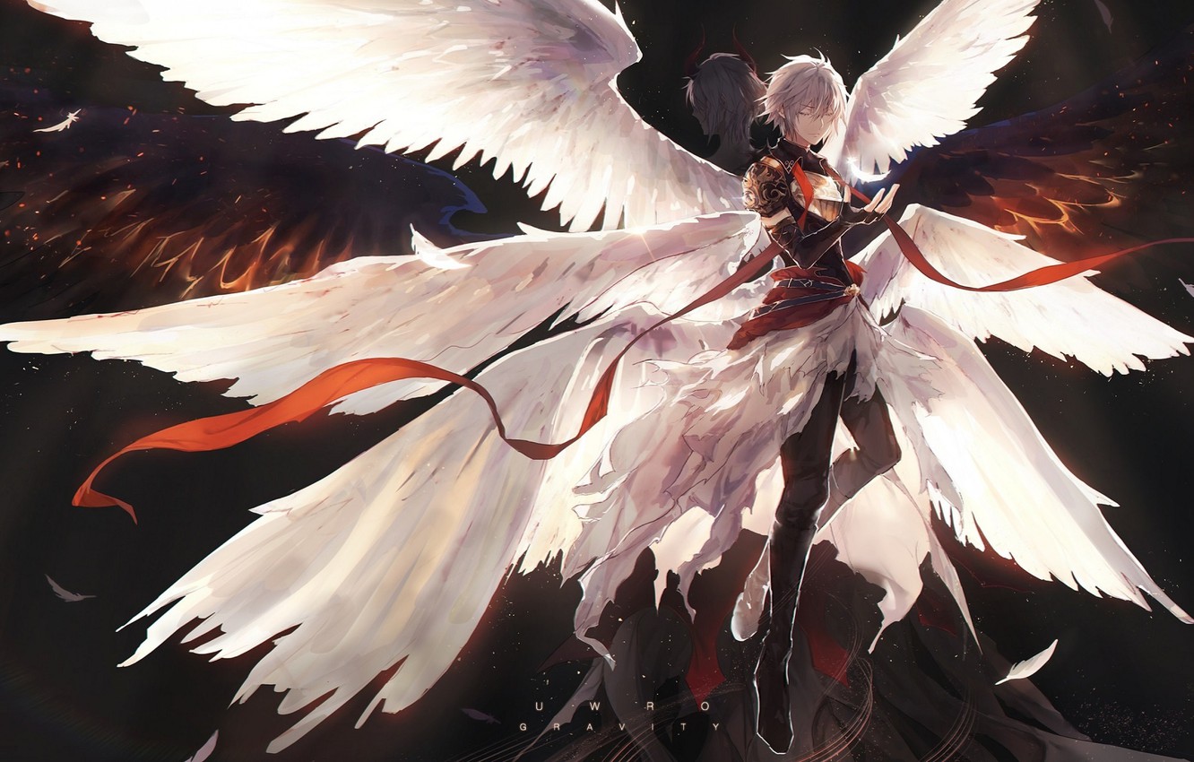 Photo Wallpaper Angel, The Demon, Shingeki No Bahamut, - Shingeki No Bahamut Lucifer , HD Wallpaper & Backgrounds