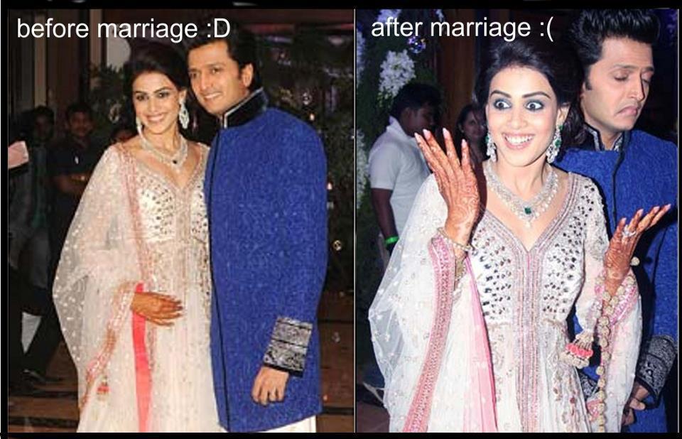 Genelia And Ritesh - Jokes On Indian Marriage , HD Wallpaper & Backgrounds