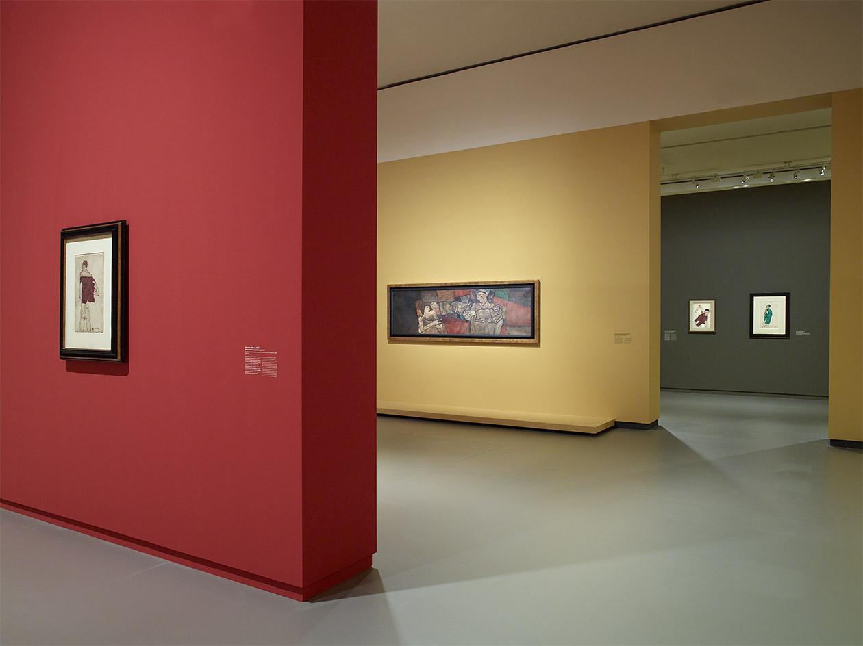 Installation View Of 'egon Schiele' At Fondation Louis - Fondation Louis Vuitton Egon Schiele , HD Wallpaper & Backgrounds