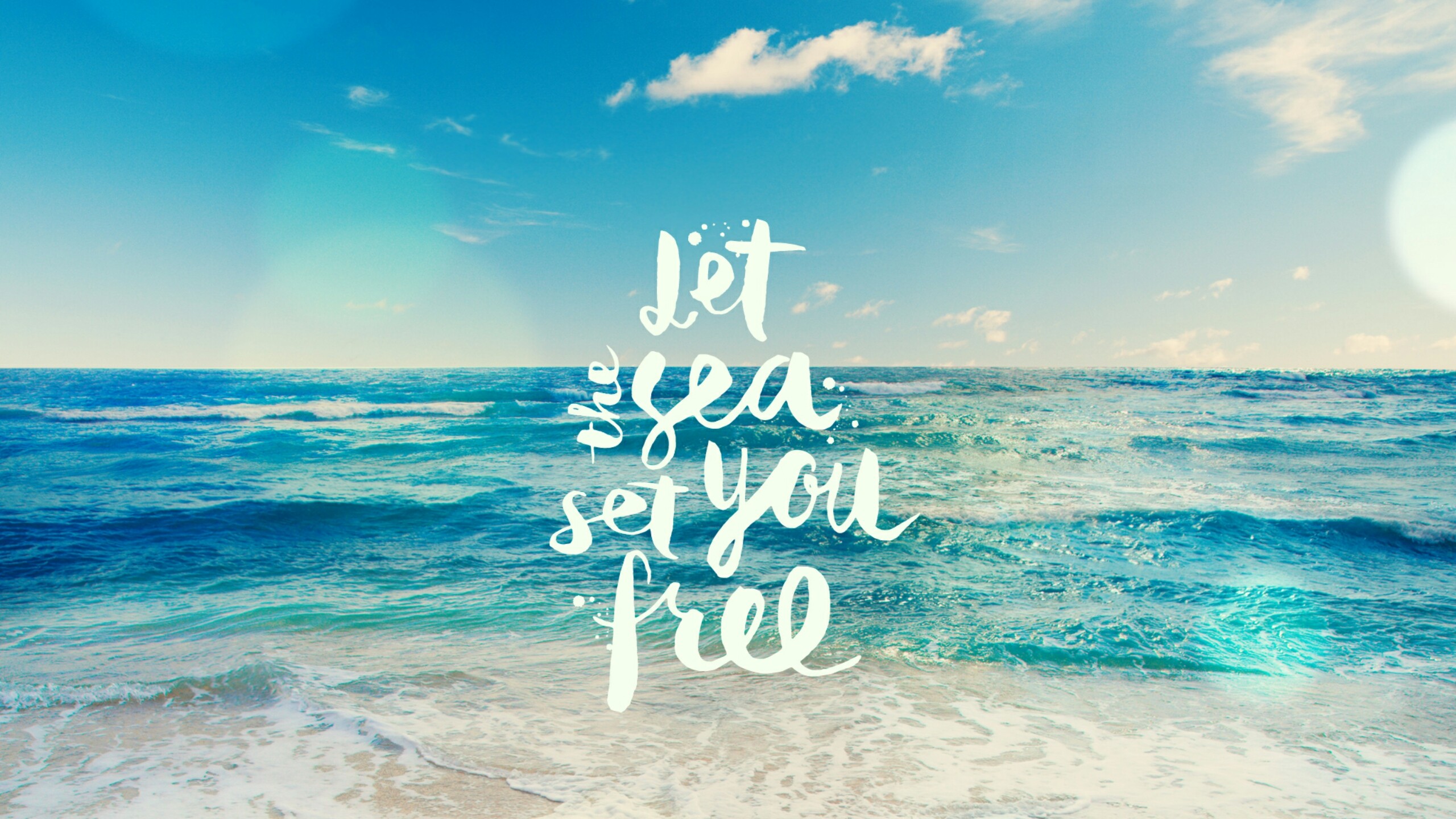 Available Desktop Resolutions - Let The Sea Set You Free Quote , HD Wallpaper & Backgrounds