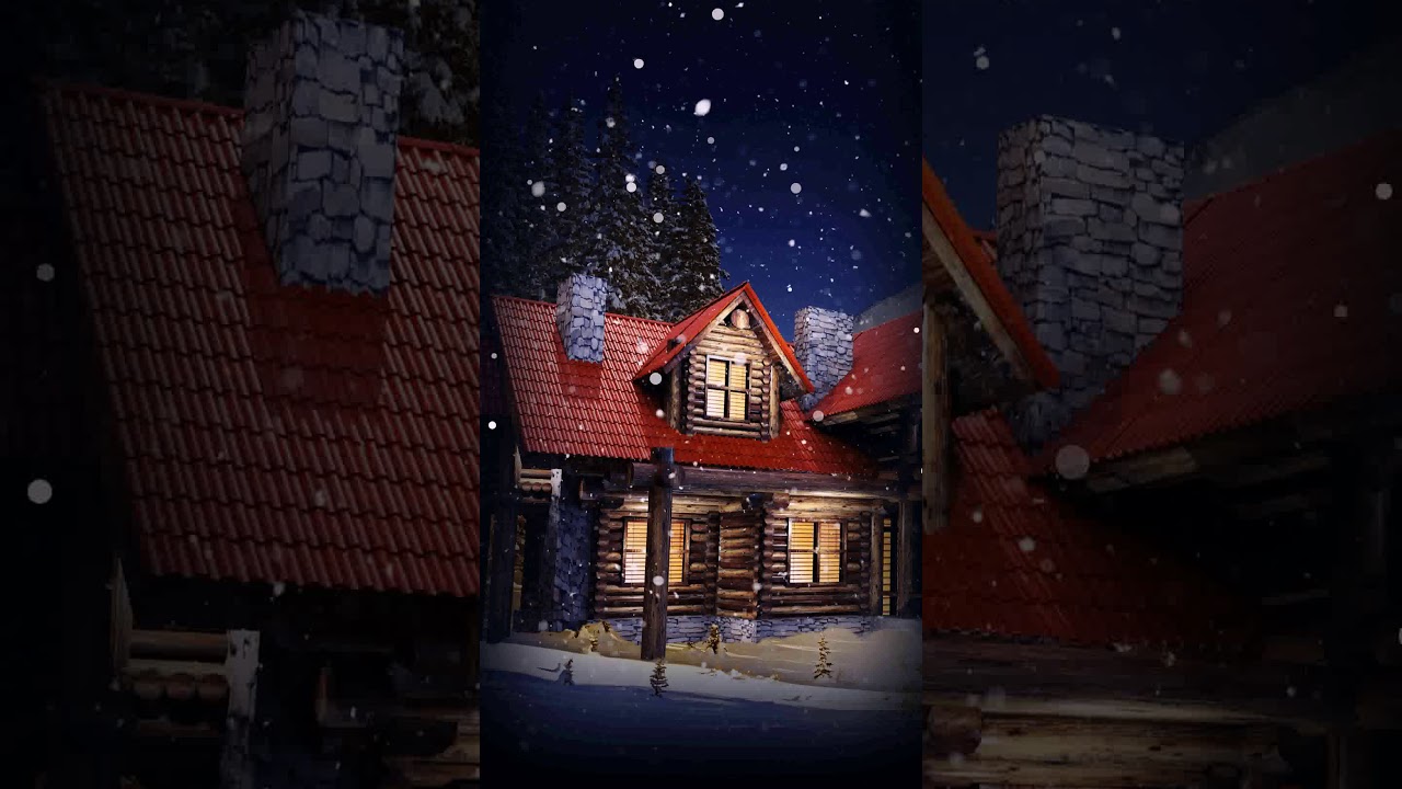 [samsung Theme-live Wallpaper]snowy Winter Night - Night , HD Wallpaper & Backgrounds
