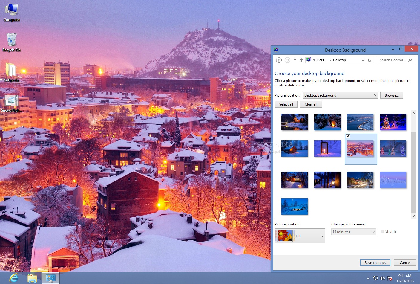 Snowy Night Theme - Snowy Night Windows Theme , HD Wallpaper & Backgrounds