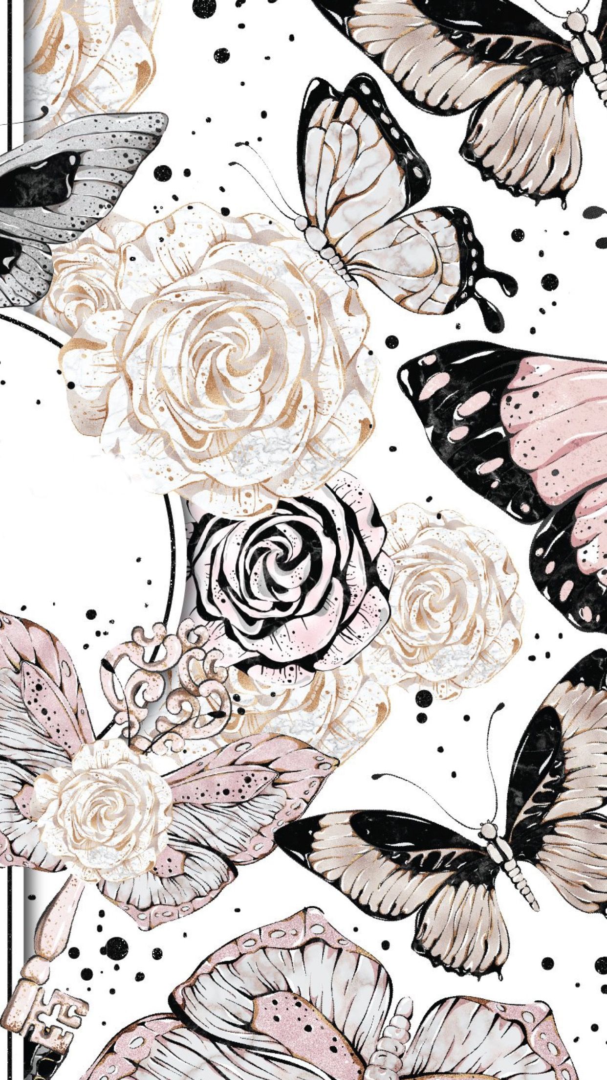 Flower Butterfly Wallpaper Iphone, Wallpaper For Your - Flower Butterfly , HD Wallpaper & Backgrounds