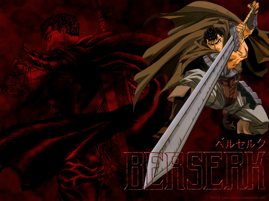 Berserk Anime Background - Guts Longsword , HD Wallpaper & Backgrounds