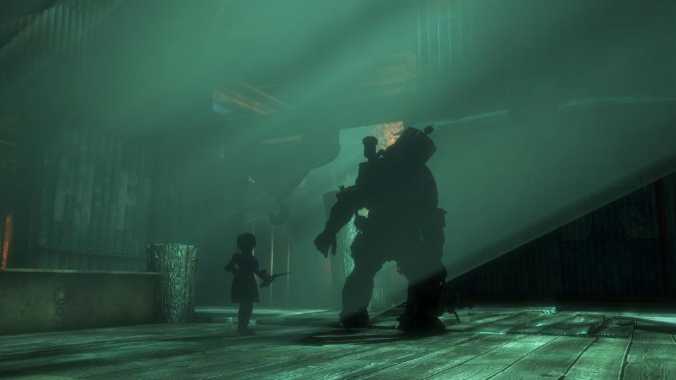 Bioshock Big Daddy Little Sister Hd Wallpaper - Darkness , HD Wallpaper & Backgrounds