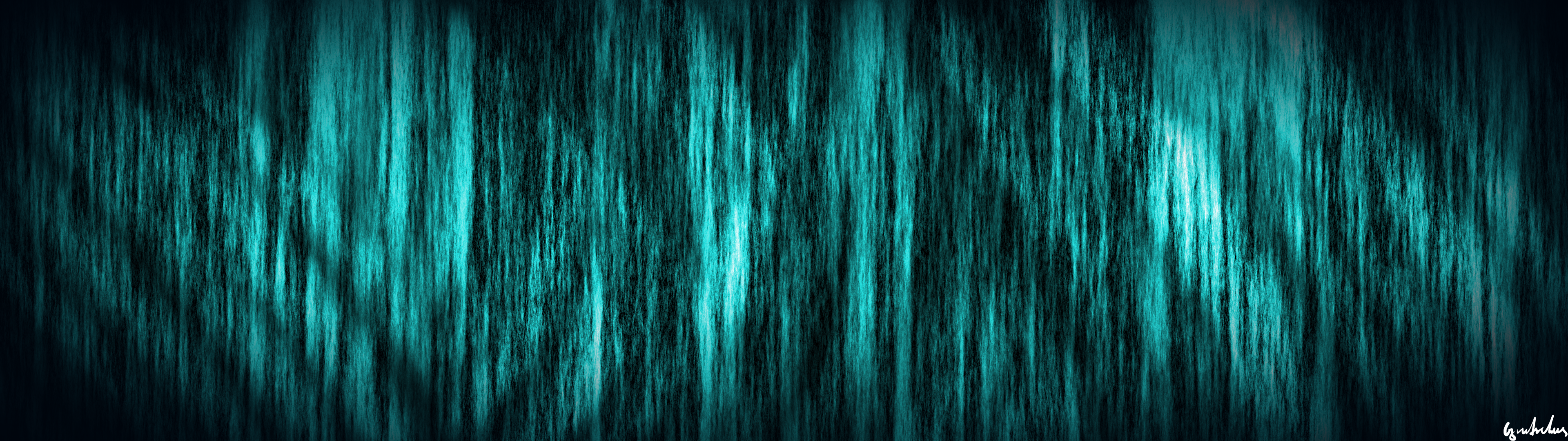 Rainy Cyan Stripes - Dual Monitor Wallpaper Cyan , HD Wallpaper & Backgrounds