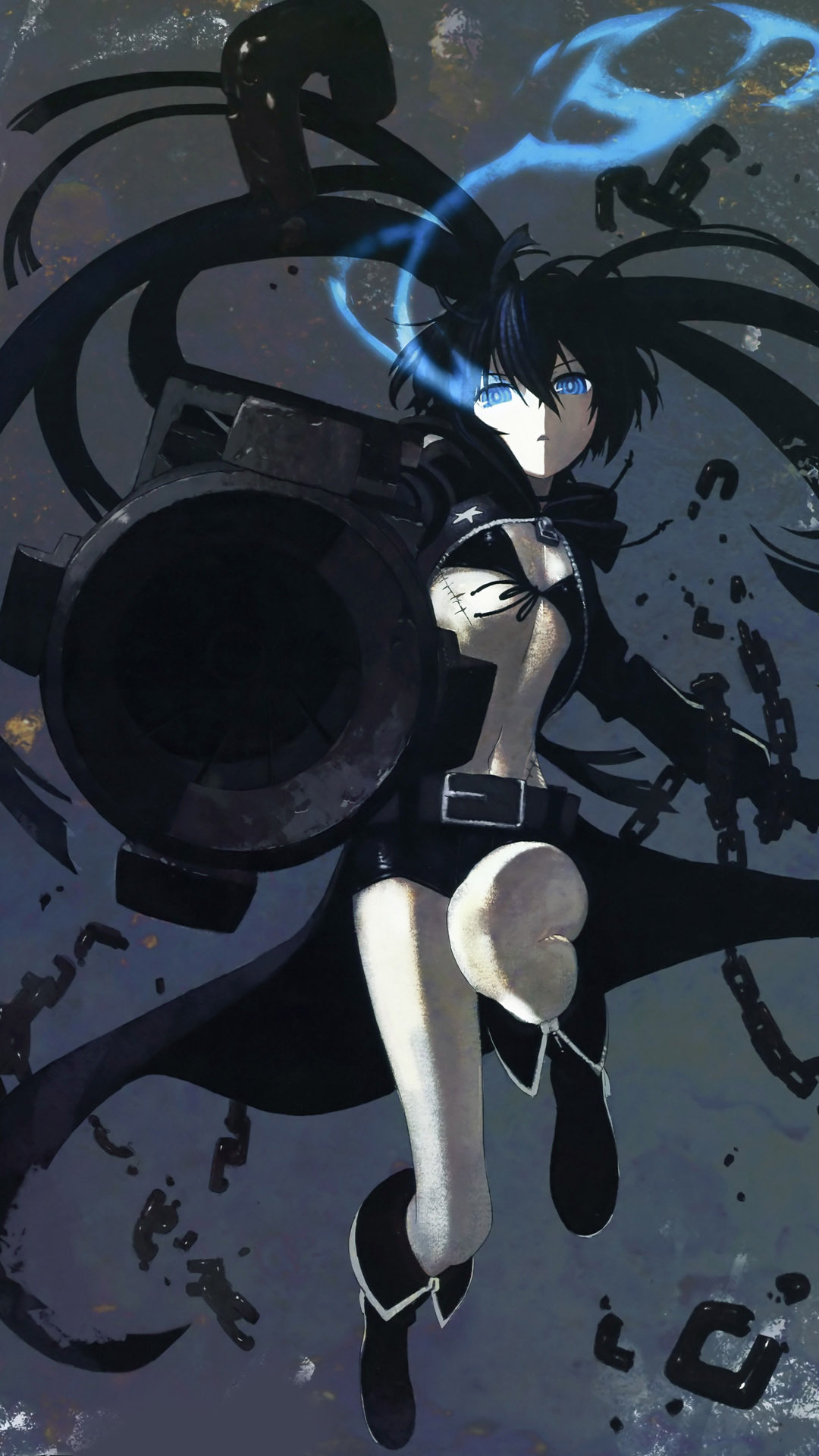 Black Rock Shooter Anime Mobile Wallpaper 12826 - Black Rock Shooter Wallpaper Phone , HD Wallpaper & Backgrounds