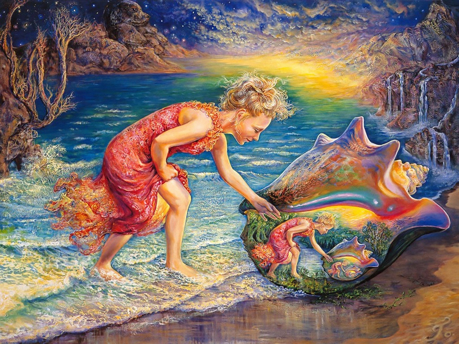 Paintings - Painting By Josephine Wall , HD Wallpaper & Backgrounds