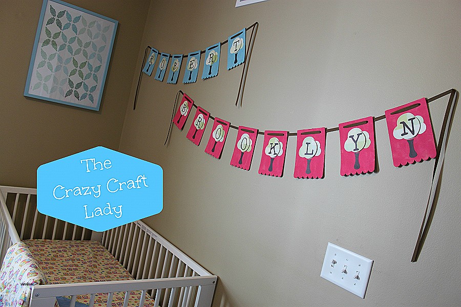 Diy Name Wall Art Fresh Baby Name Banners The Crazy - Name Banner Diy , HD Wallpaper & Backgrounds