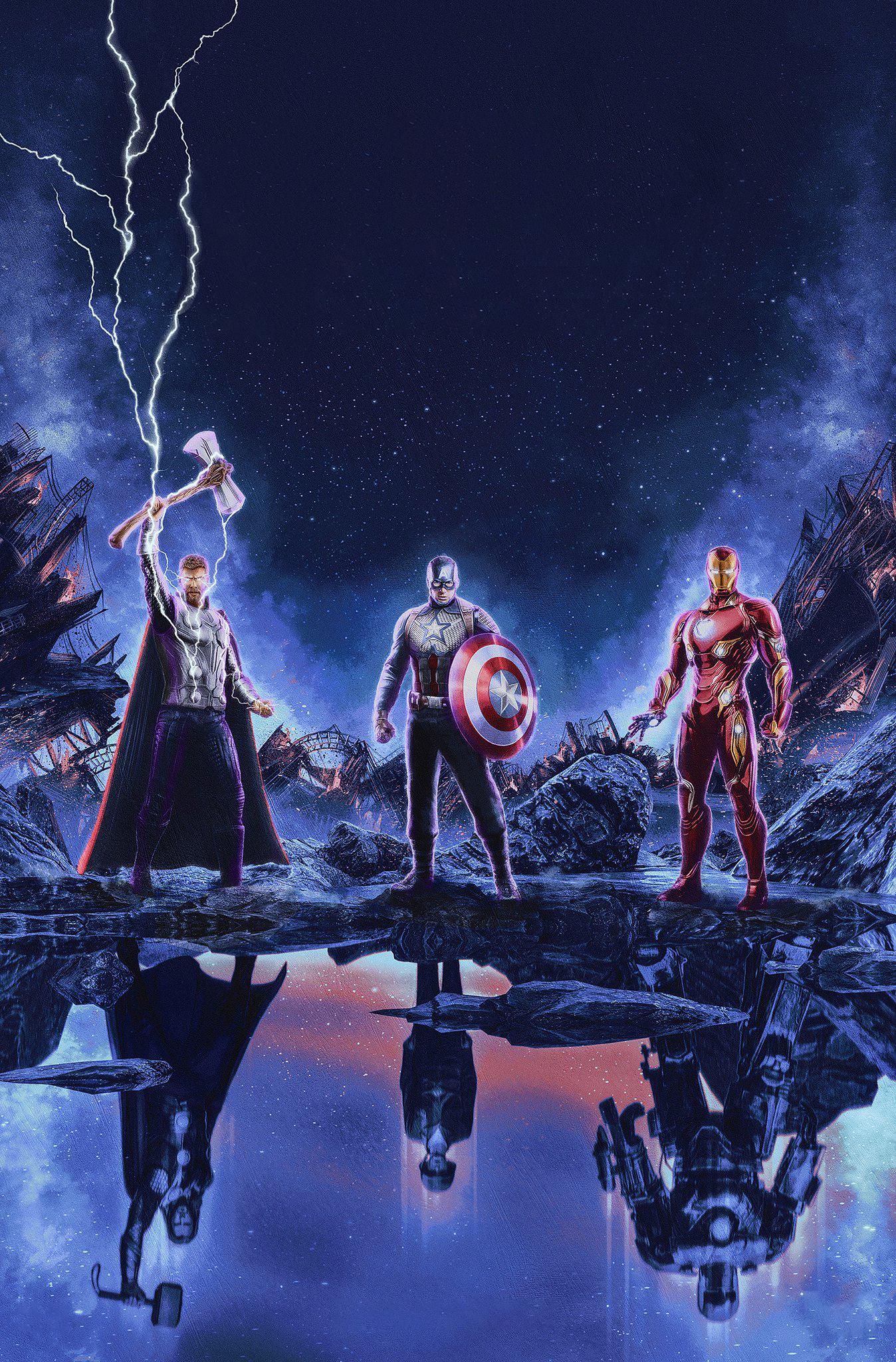 Promotionaltextless Endgame Poster By Skinnercreative - Avengers Endgame Movie Poster , HD Wallpaper & Backgrounds