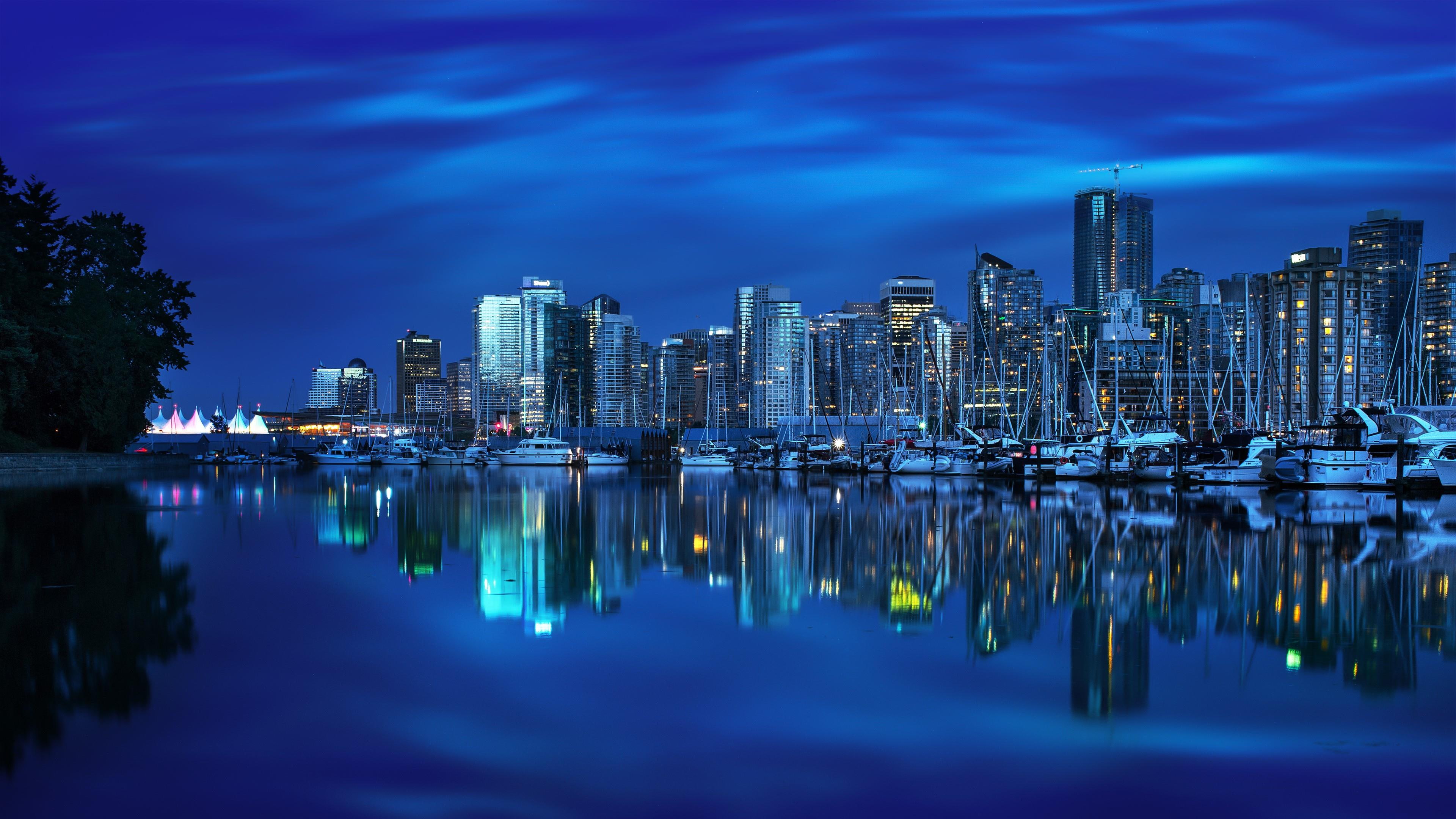 Blue, Bluish, Coal Harbour, Vancouver, British Columbia, - Ipad Pro 12 9 Wallpaper 4k , HD Wallpaper & Backgrounds