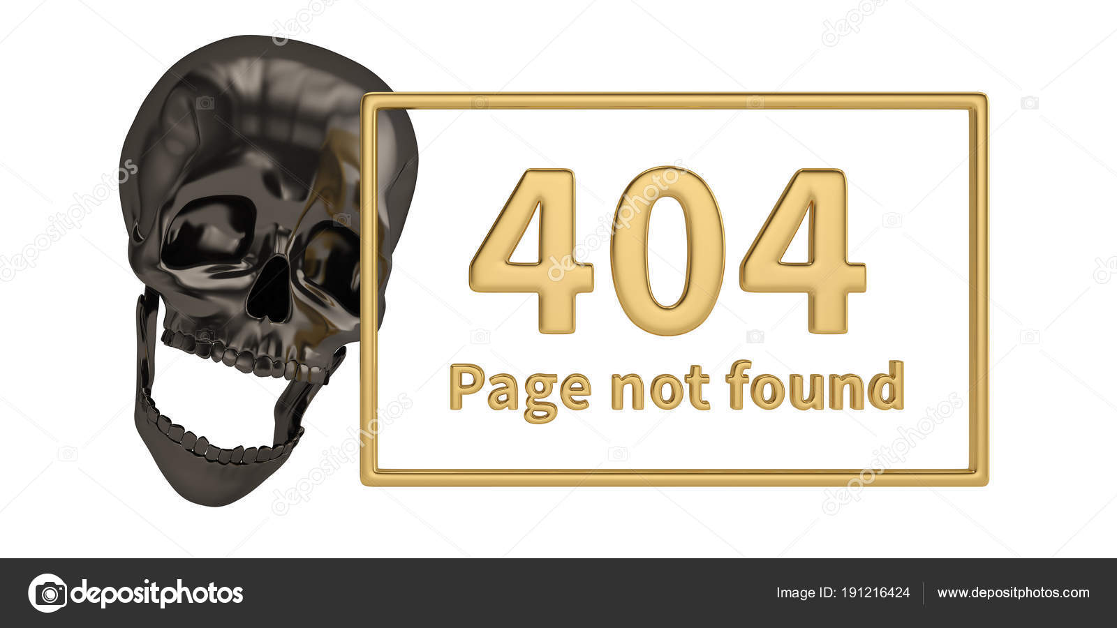 404 Error Word And Black Skull Isolated On White Background - Skull , HD Wallpaper & Backgrounds