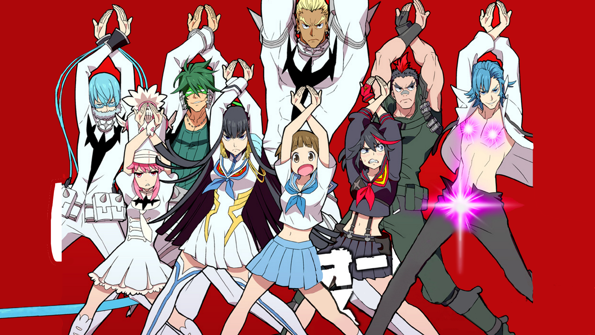 #sanageyama Uzu, #jakuzure Nonon, #inumuta Houka, #kiryuin - Kill La Kill Four Generals , HD Wallpaper & Backgrounds