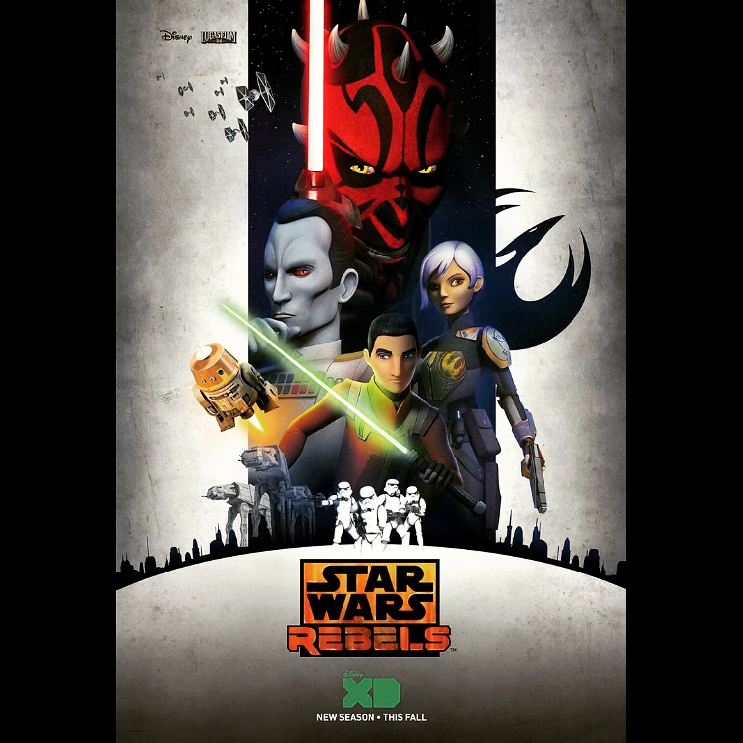 Grand Admiral Thrawn In Star Wars - Star Wars Rebels Season 3 Poster , HD Wallpaper & Backgrounds
