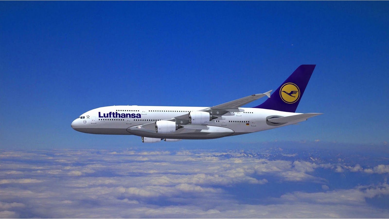 Hd Widescreen Images Collection Of Airbus A380 - Lufthansa Munich To Tel Aviv , HD Wallpaper & Backgrounds