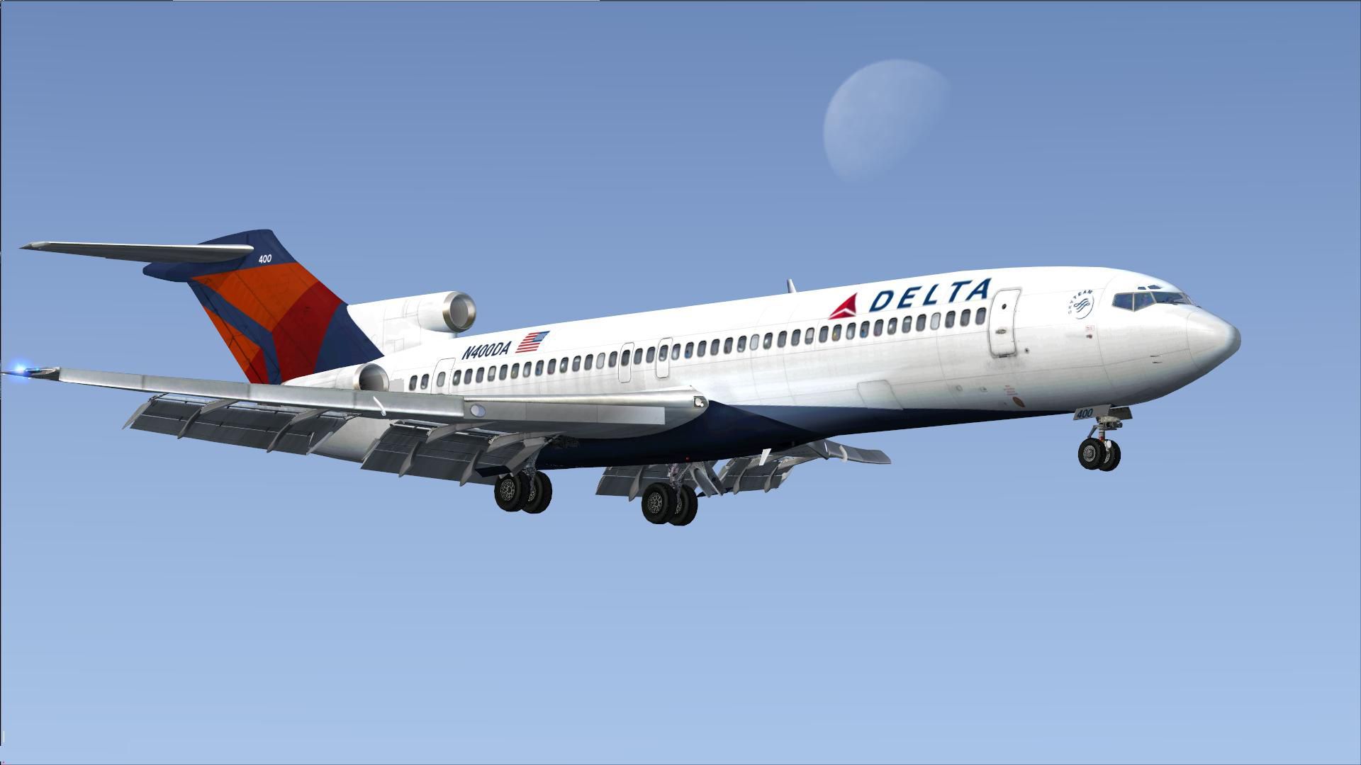 Delta Airlines Boeing 727 200 N400da For Fsx - Delta Airlines Boeing 727 , HD Wallpaper & Backgrounds