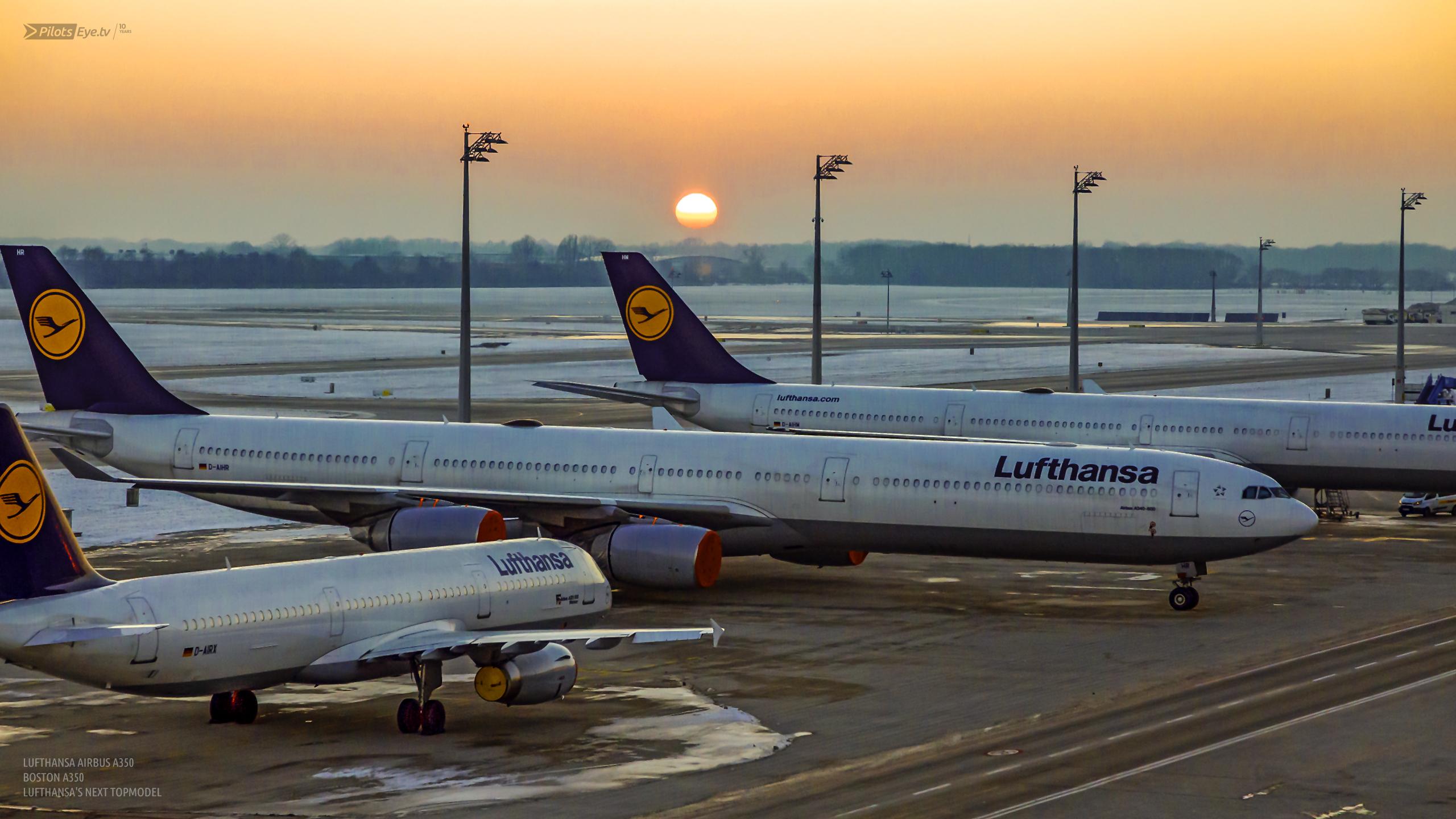 Lufthansa A380-800 Touch Down At Hamburg Airport - Lufthansa A321 Wallpaper Hd , HD Wallpaper & Backgrounds
