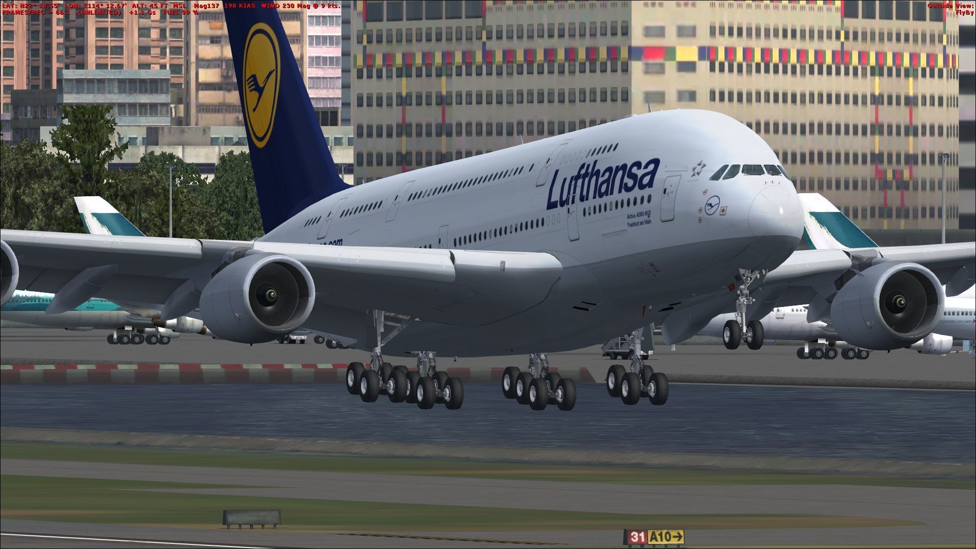 A380 Lufthansa - Lufthansa Airbus A380 Fsx , HD Wallpaper & Backgrounds
