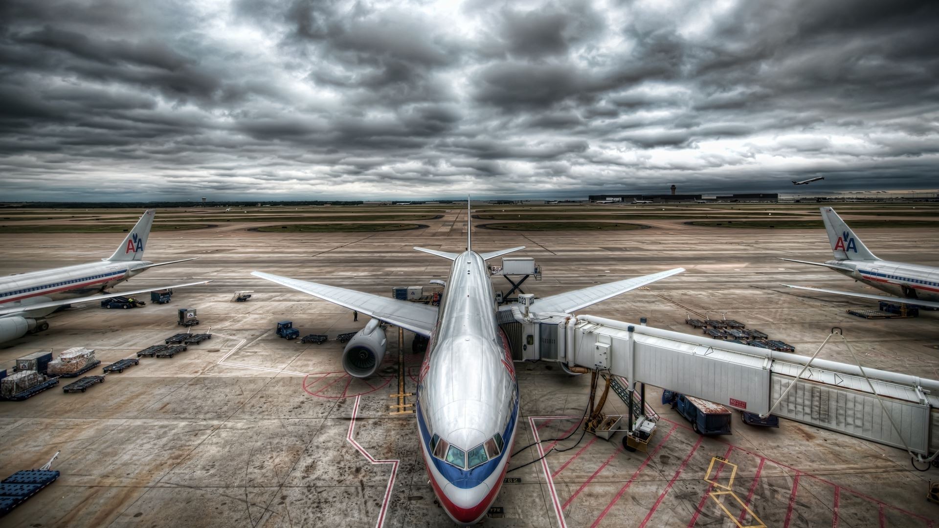 #airport, #vehicle, #hdr, #sky, #aircraft, #airplane, - American Airlines , HD Wallpaper & Backgrounds