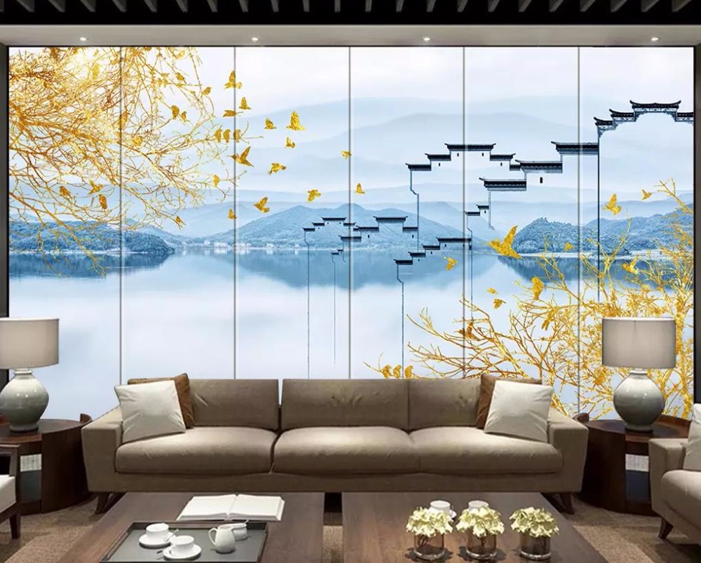 3d Wall Murals New Chinese Vinyl Wallpaper Home Decor - Mural , HD Wallpaper & Backgrounds