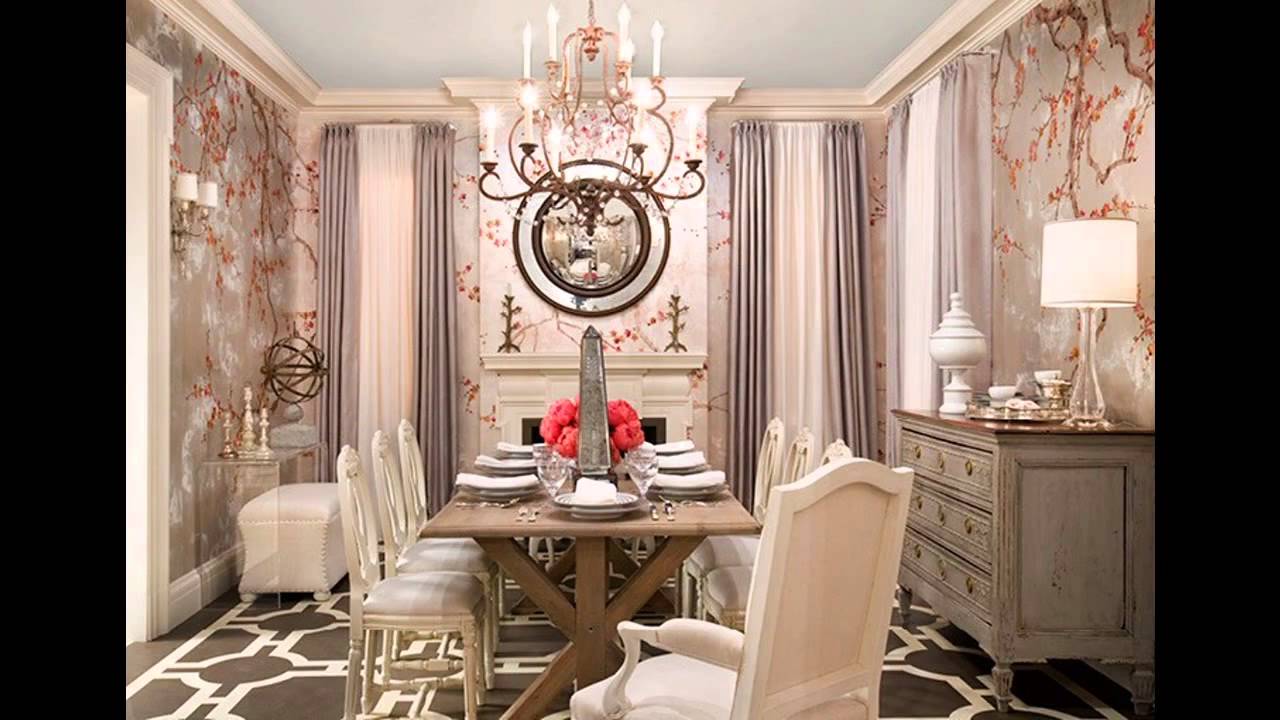 Elegant Dining Room Wallpaper Ideas Youtube Inside - Hollywood Glamour Bedroom Decor , HD Wallpaper & Backgrounds