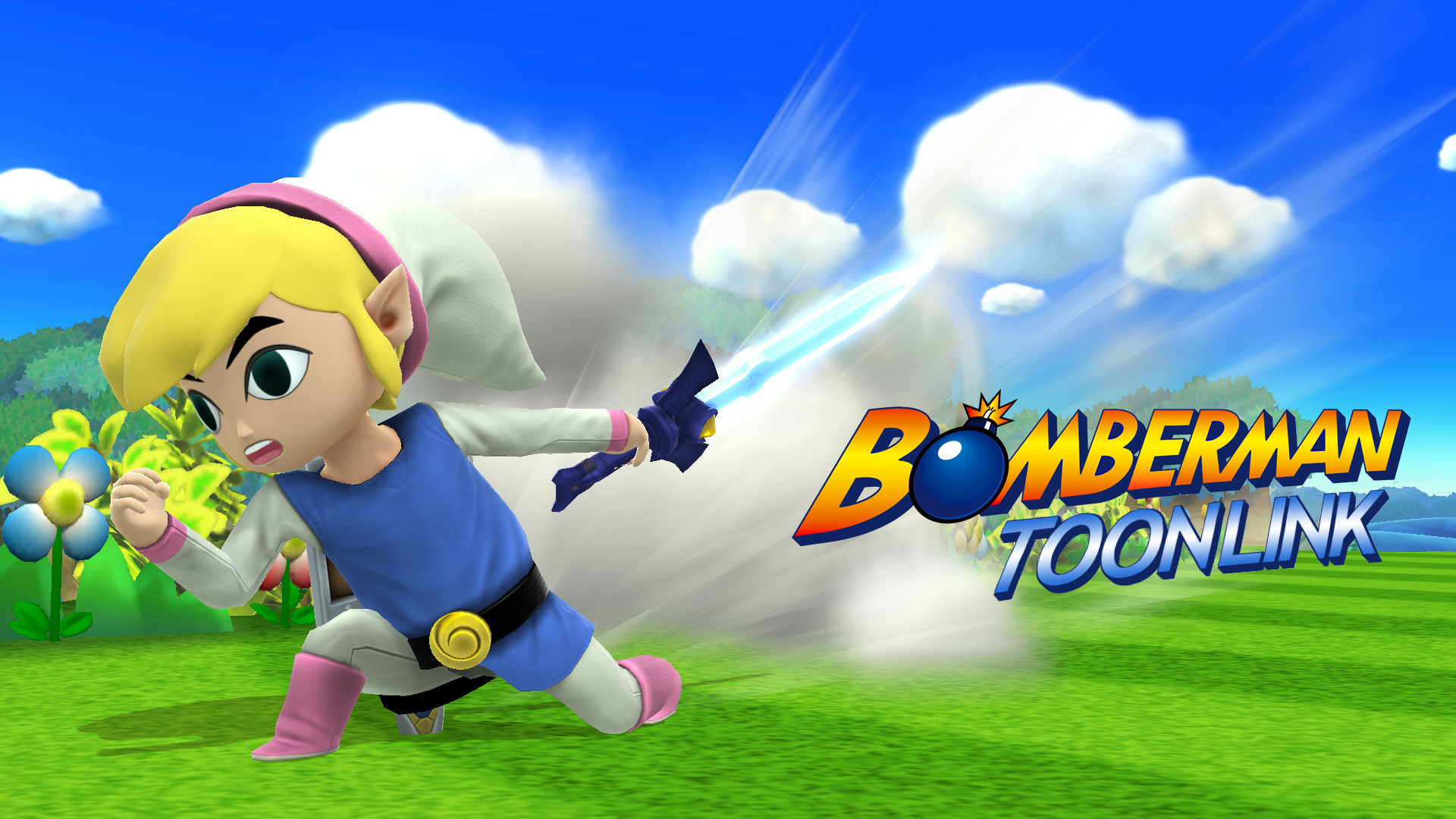 Bomberman Toon Link - Bomberman Link , HD Wallpaper & Backgrounds