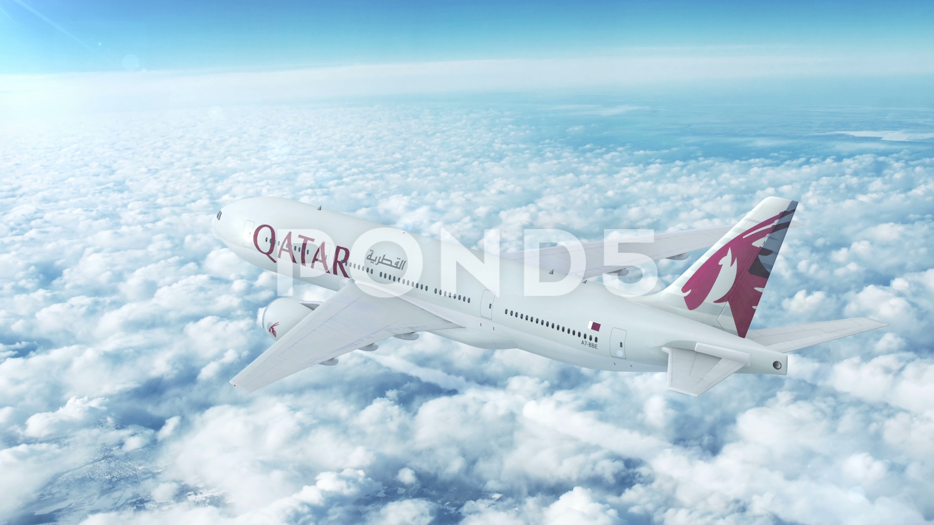 In-flight View Of Qatar Airways Boeing 777 From Doha - Malaysia Airlines In The Sky , HD Wallpaper & Backgrounds