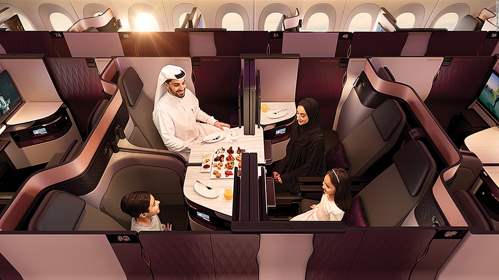 Social Airline Concepts Make Flying More Fun - Classe Business Qatar Airways , HD Wallpaper & Backgrounds