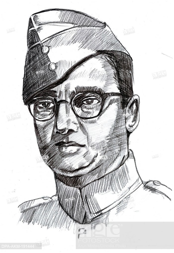 Netaji Subhash Chandra Bose Sketch India Asia - Sketch , HD Wallpaper & Backgrounds