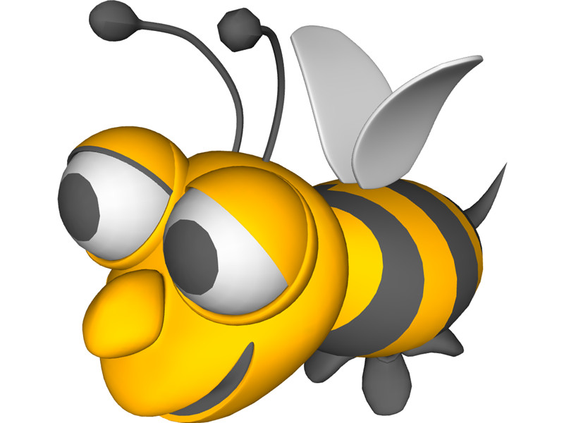Bee Cartoon 3d Model Desktop Wallpaper Tumblr - Bee Cartoon , HD Wallpaper & Backgrounds