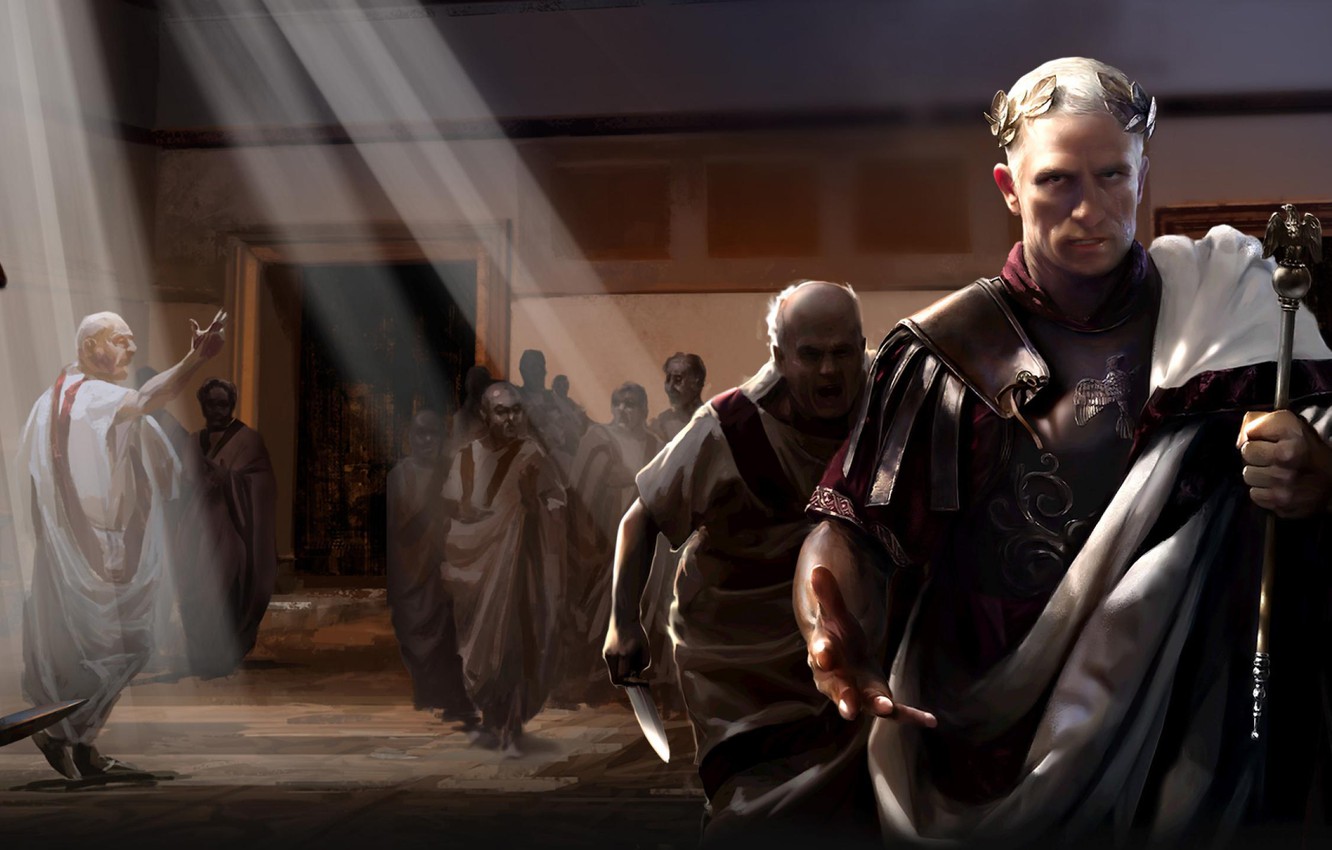 Photo Wallpaper Sword, Games, Man, Rome, Total War, - Rome 2 Total War Caesar , HD Wallpaper & Backgrounds