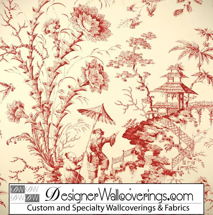 Asian Design Wallpaper Asian Pagoda Toile Wallpaper - Oriental Wallpaper Designs , HD Wallpaper & Backgrounds