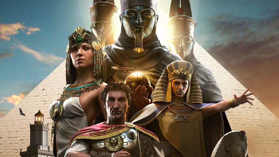 Assassin's Creed Origins Cleopatara Julius Caesar And - Tutankhamun Assassin's Creed Origins , HD Wallpaper & Backgrounds