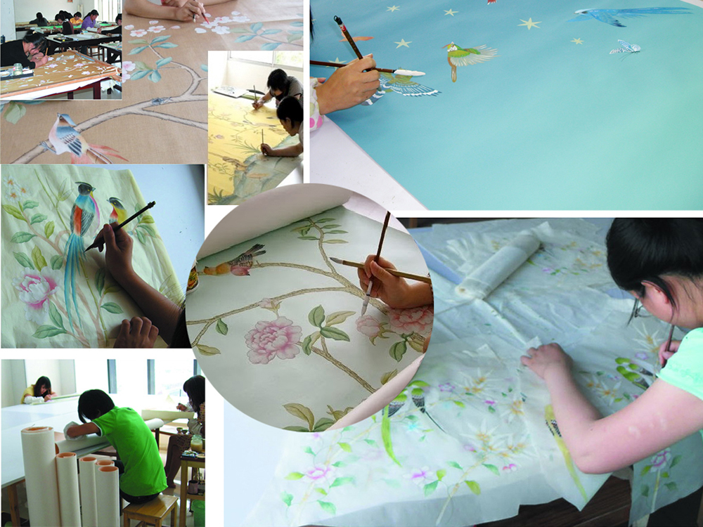The Oriental Hand-painted Art & Design Studio Was Established - Chinese Hand Painted Silk , HD Wallpaper & Backgrounds