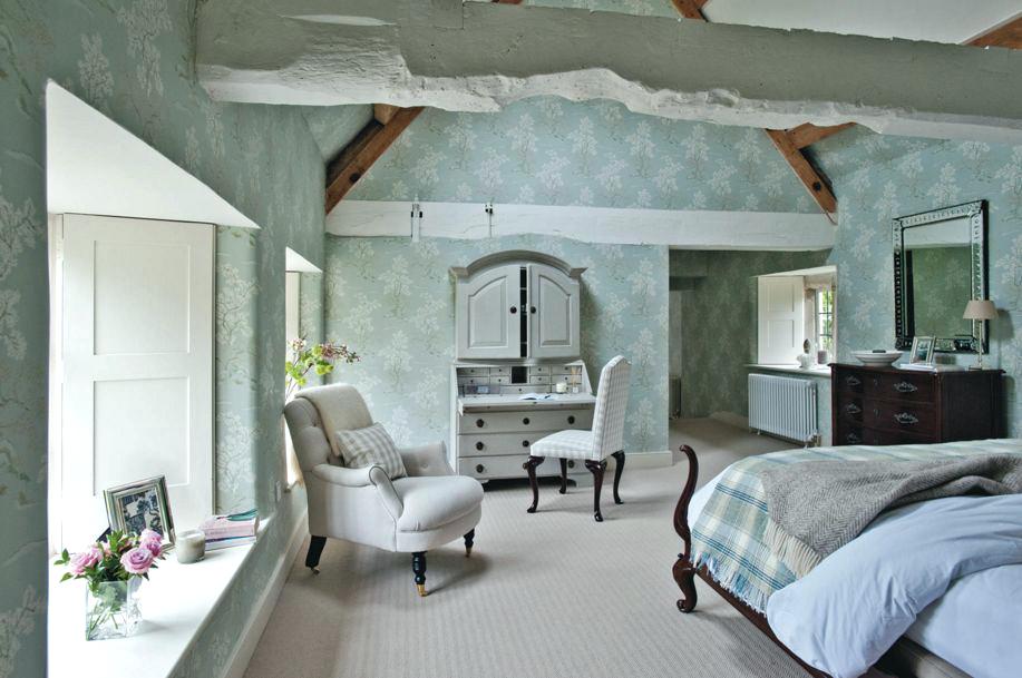 Home Wallpaper Designs Oriental Tree Wallpaper Design - Master Bedroom , HD Wallpaper & Backgrounds